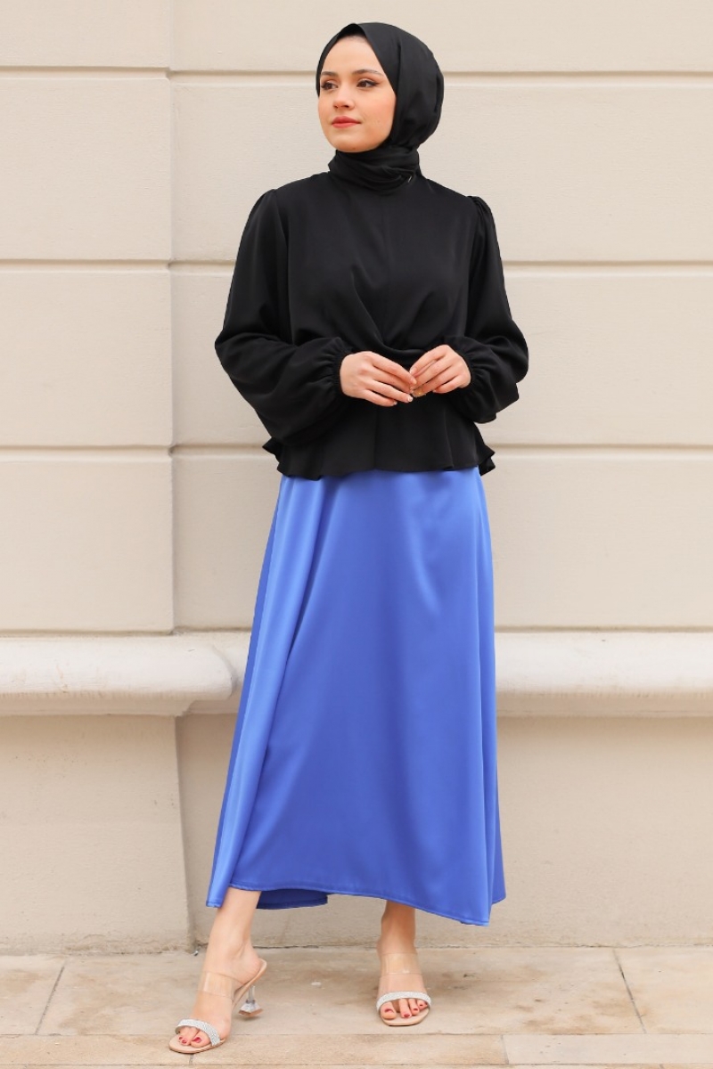 Pela Saks Mavisi Etek