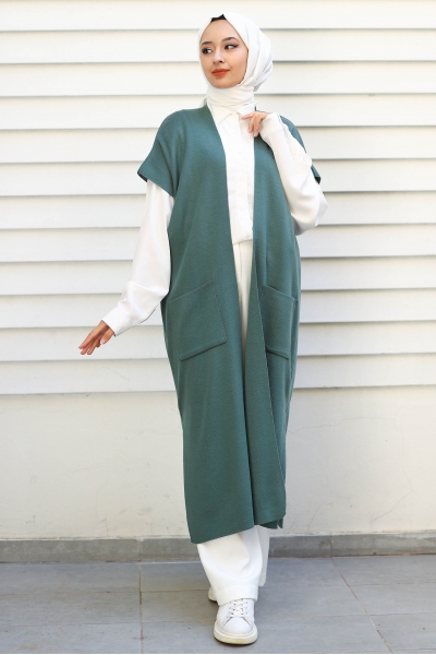 Sorina Koyu Yeşil Yelek