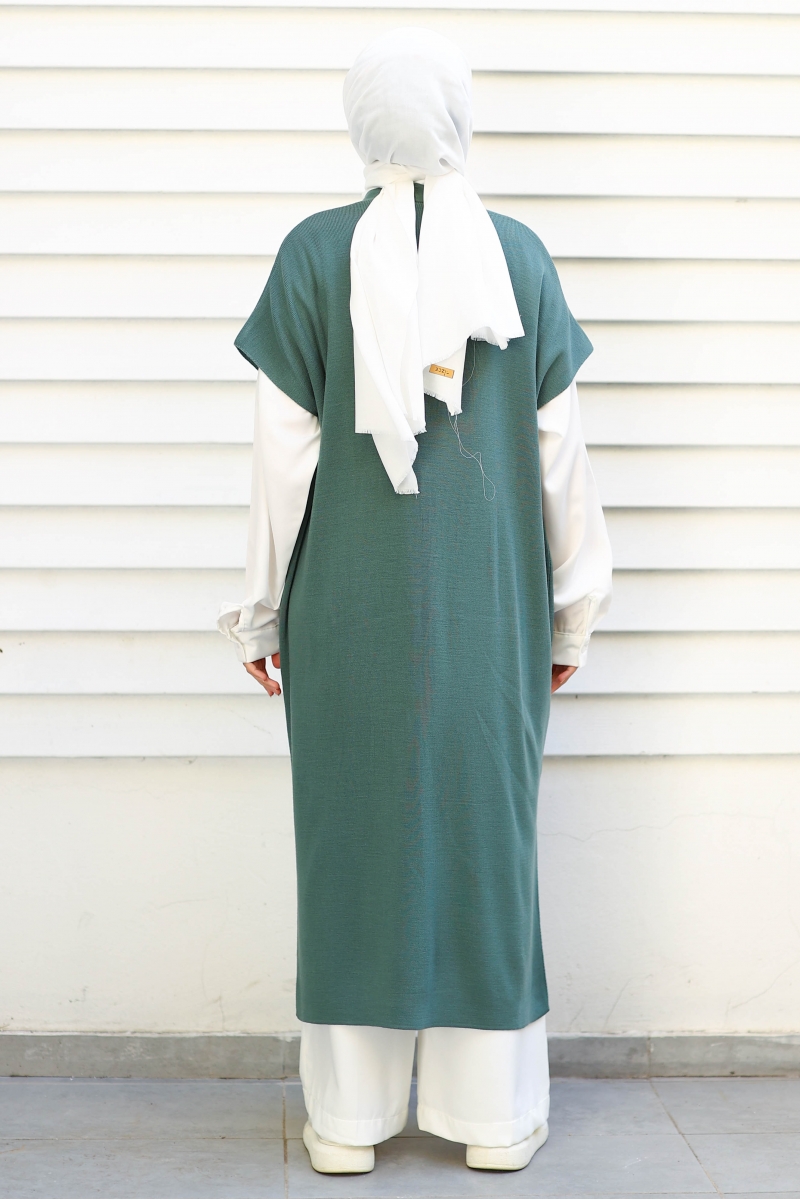 Sorina Koyu Yeşil Yelek