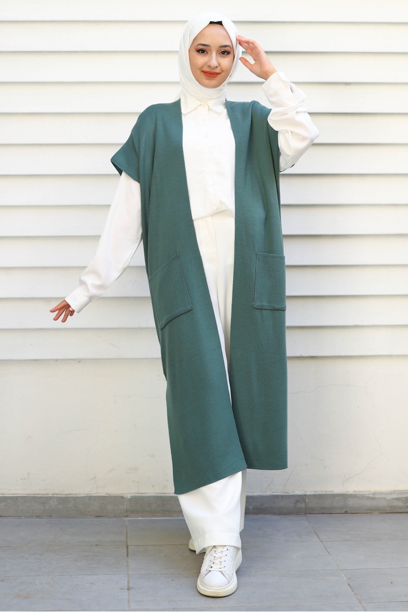 Sorina Koyu Yeşil Yelek