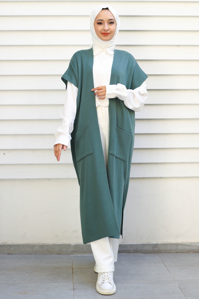 Sorina Koyu Yeşil Yelek