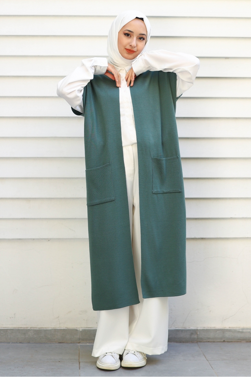 Sorina Koyu Yeşil Yelek