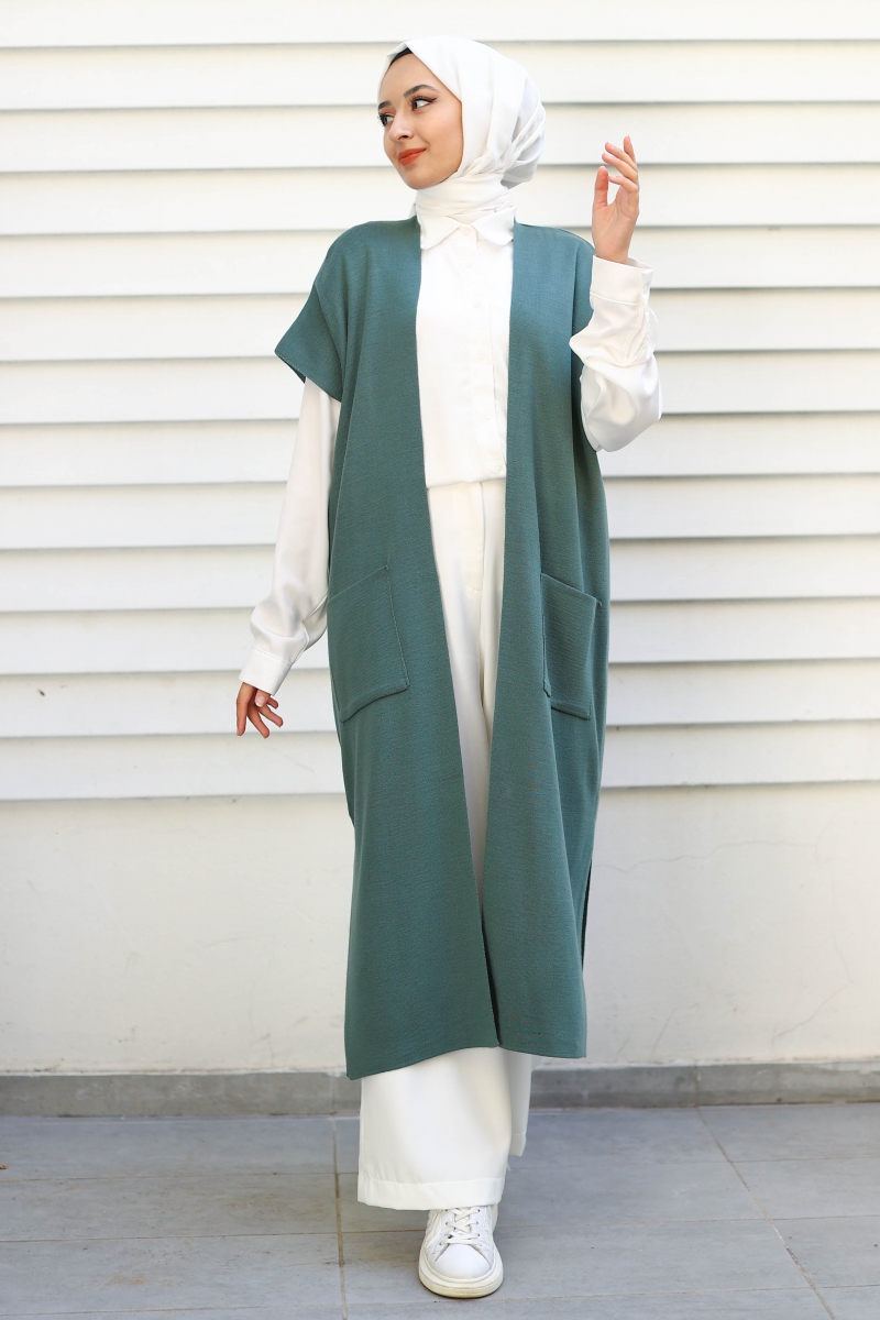 Sorina Koyu Yeşil Yelek