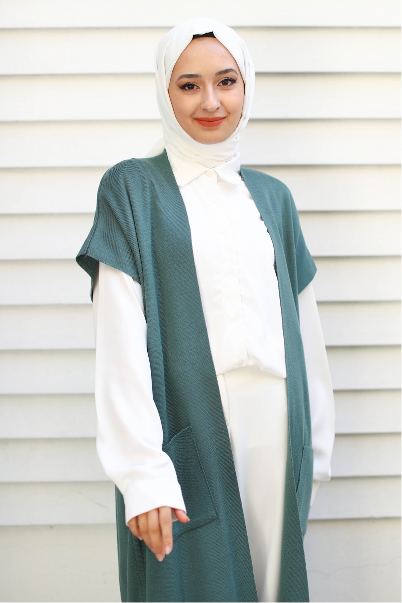 Sorina Koyu Yeşil Yelek