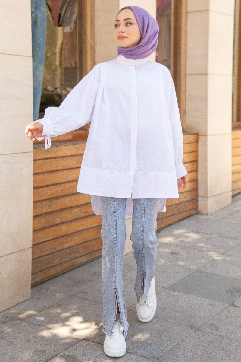 Tina Beyaz Tunik
