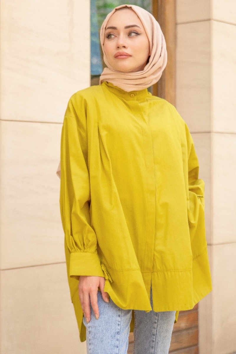 Tina Yağ Yeşili Tunik