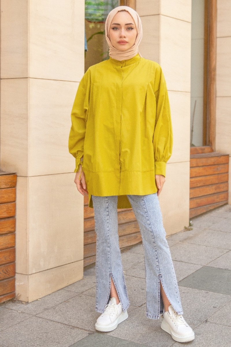 Tina Yağ Yeşili Tunik