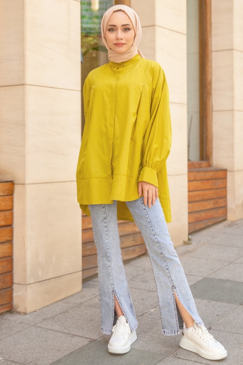 Tina Yağ Yeşili Tunik