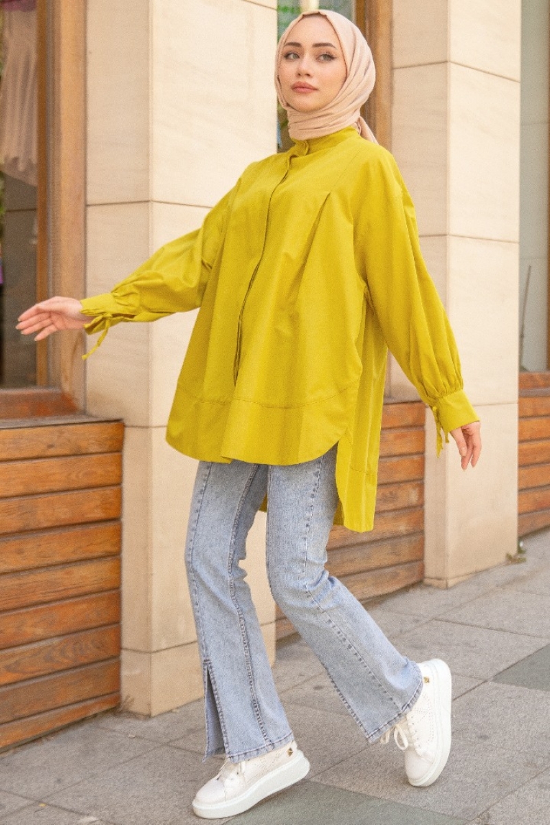 Tina Yağ Yeşili Tunik