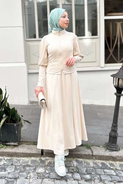 Valeria Ecru Scuba Suit 