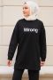 Wrong Siyah Sweat