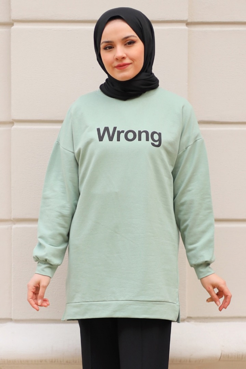 Wrong Mint Yeşili Sweat