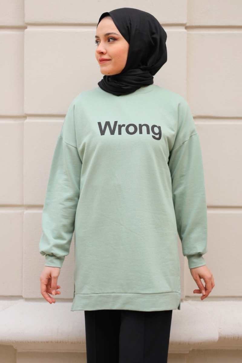 Wrong Mint Yeşili Sweat