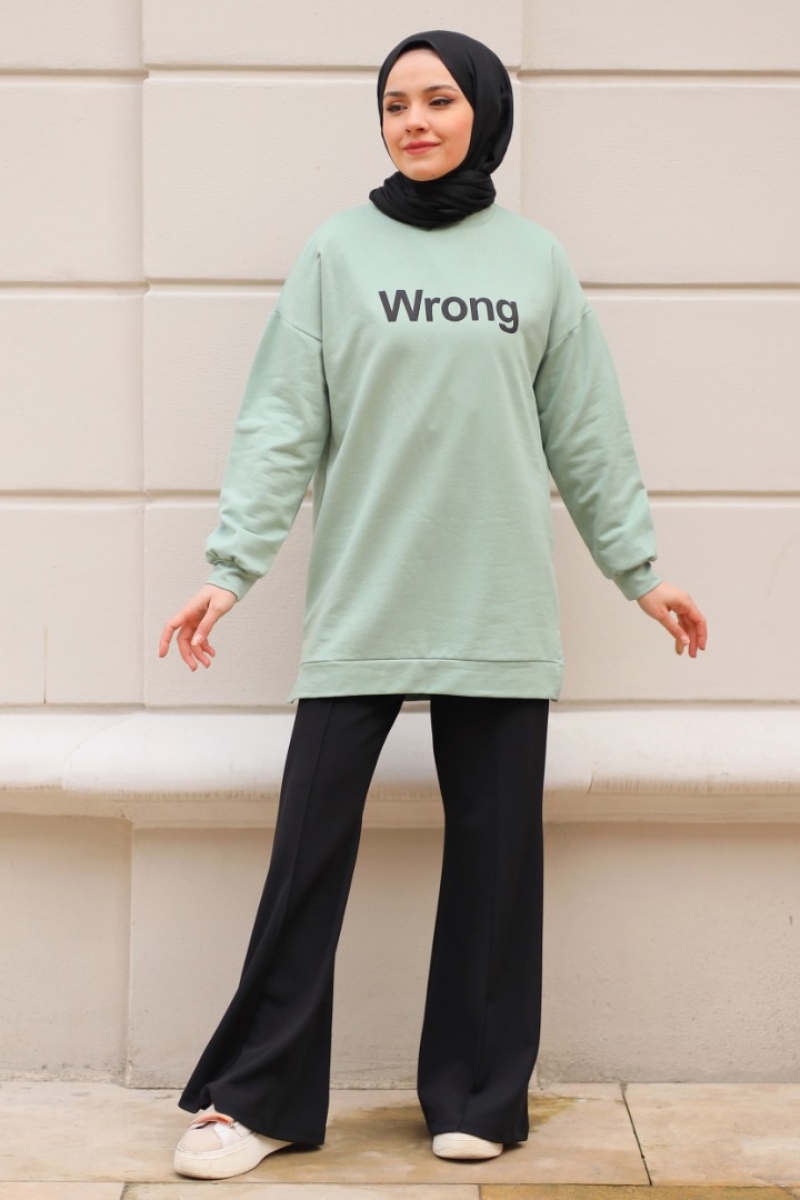Wrong Mint Yeşili Sweat
