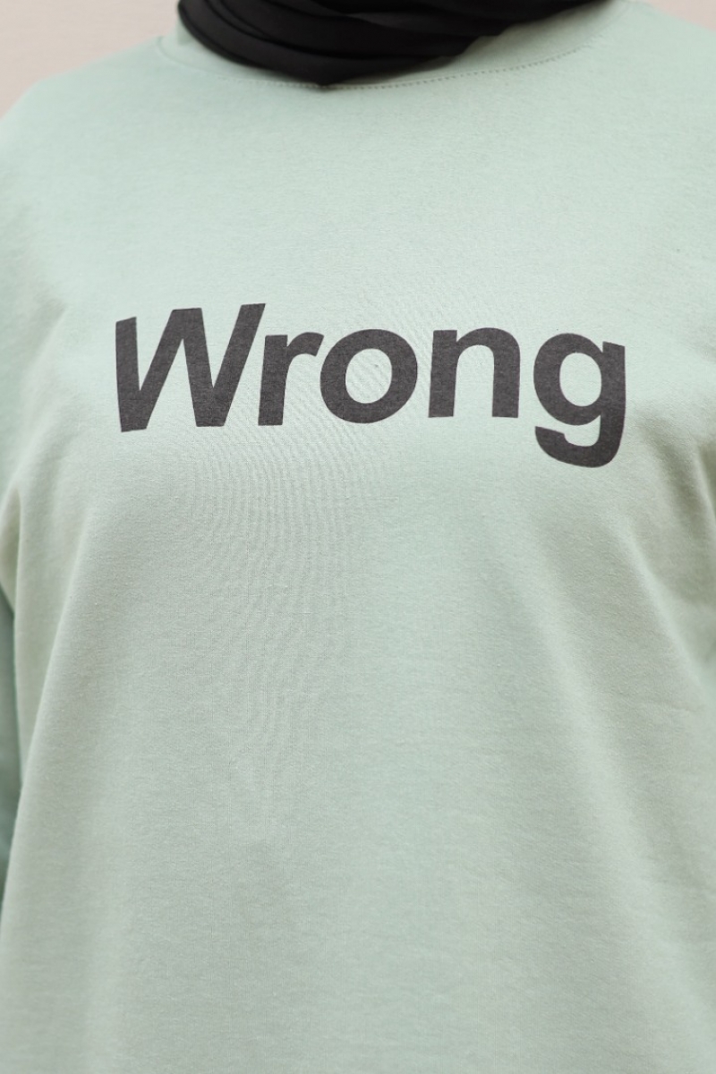 Wrong Mint Yeşili Sweat