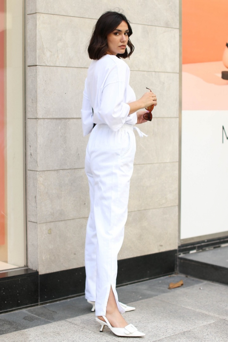 Yanez Beyaz Pantolon