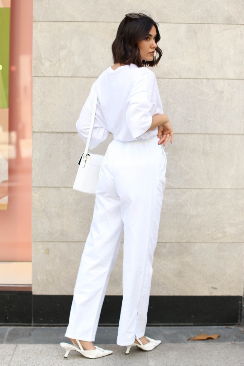 Yanez Beyaz Pantolon