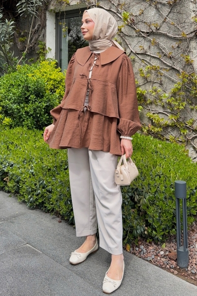 Çelly Kahverengi Kimono