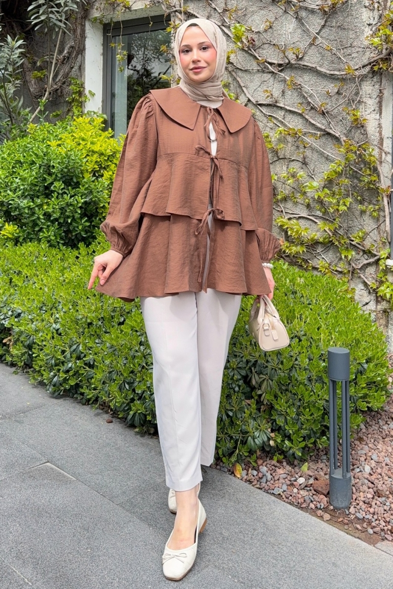 Çelly Kahverengi Kimono