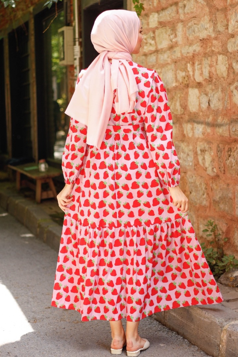 Çilek Pembe Elbise