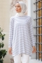 Bryn Gri Çizgili Tunik