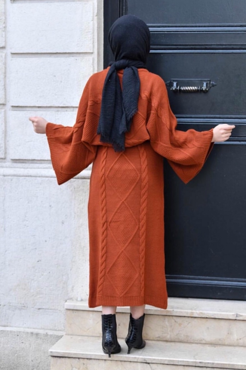 Örgü İkili Turuncu Takım