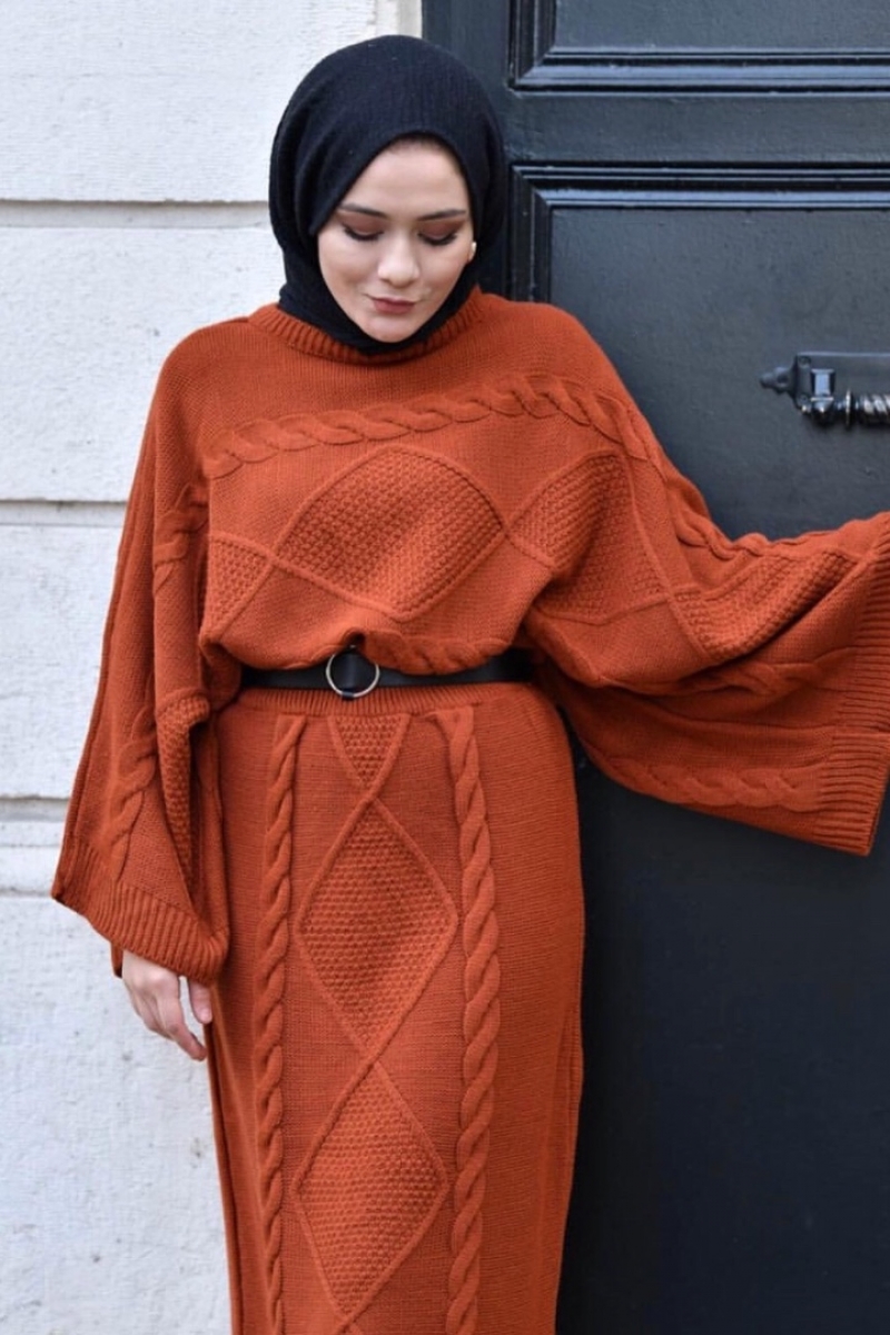 Örgü İkili Turuncu Takım