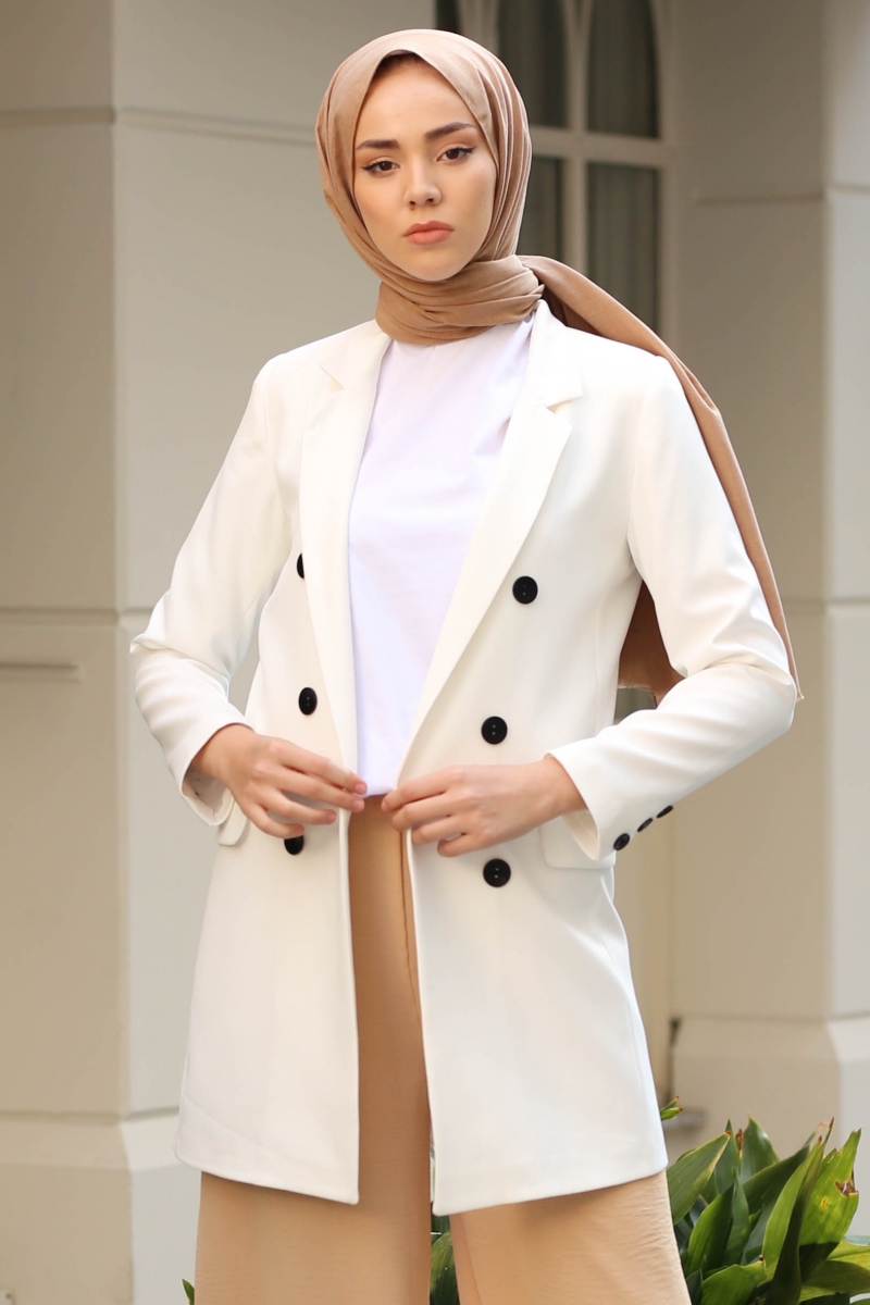 İndiana Beyaz Ceket