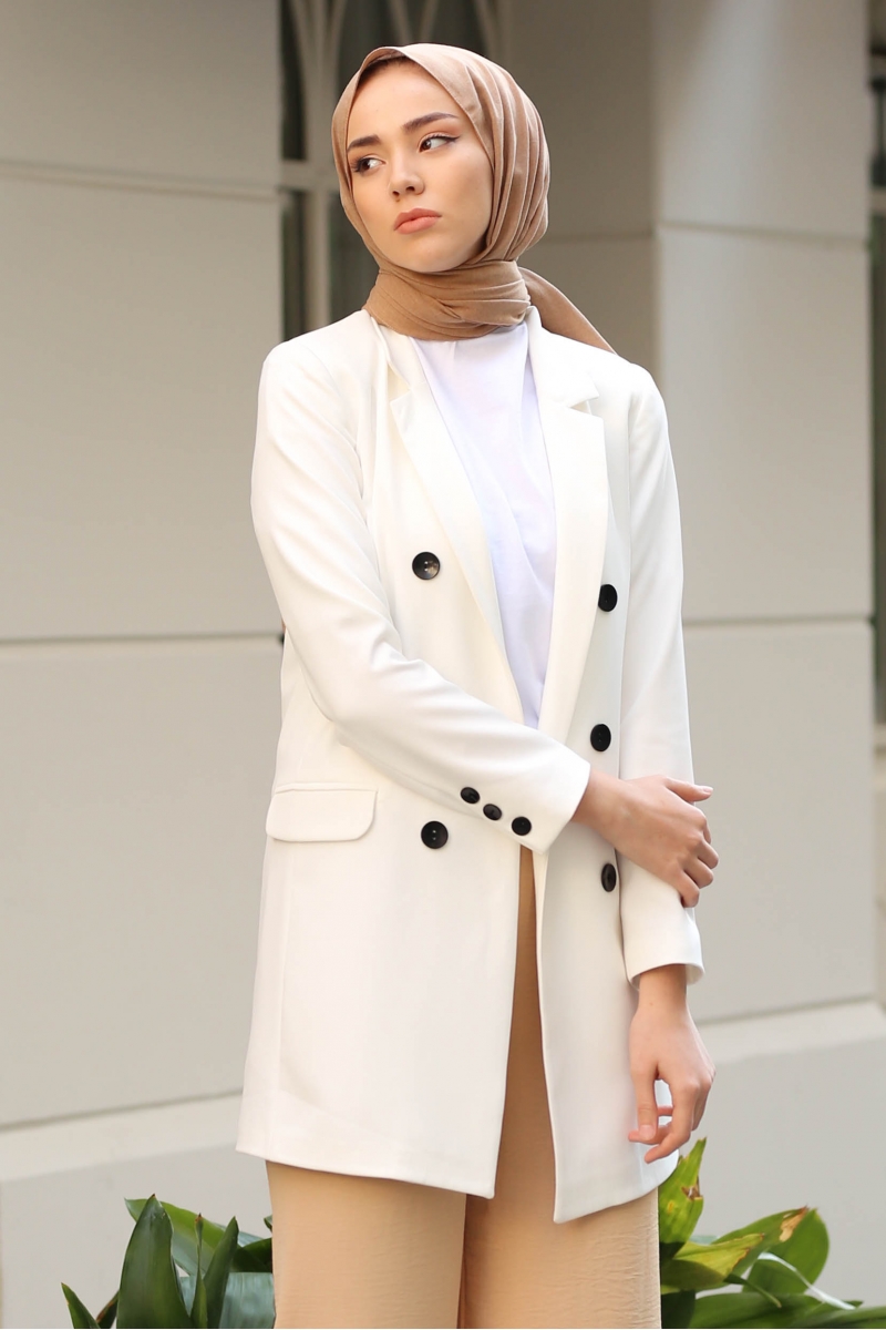 İndiana Beyaz Ceket