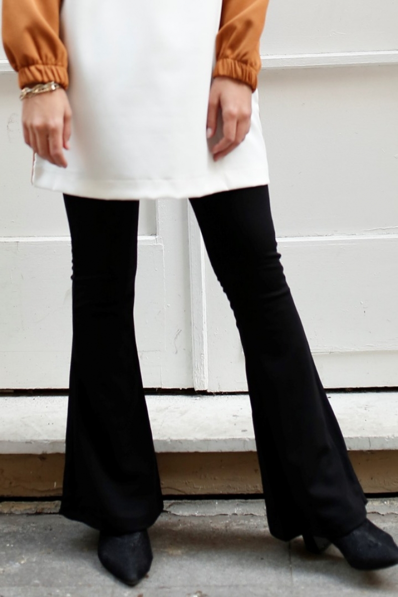 Siyah İspanyol Pantolon