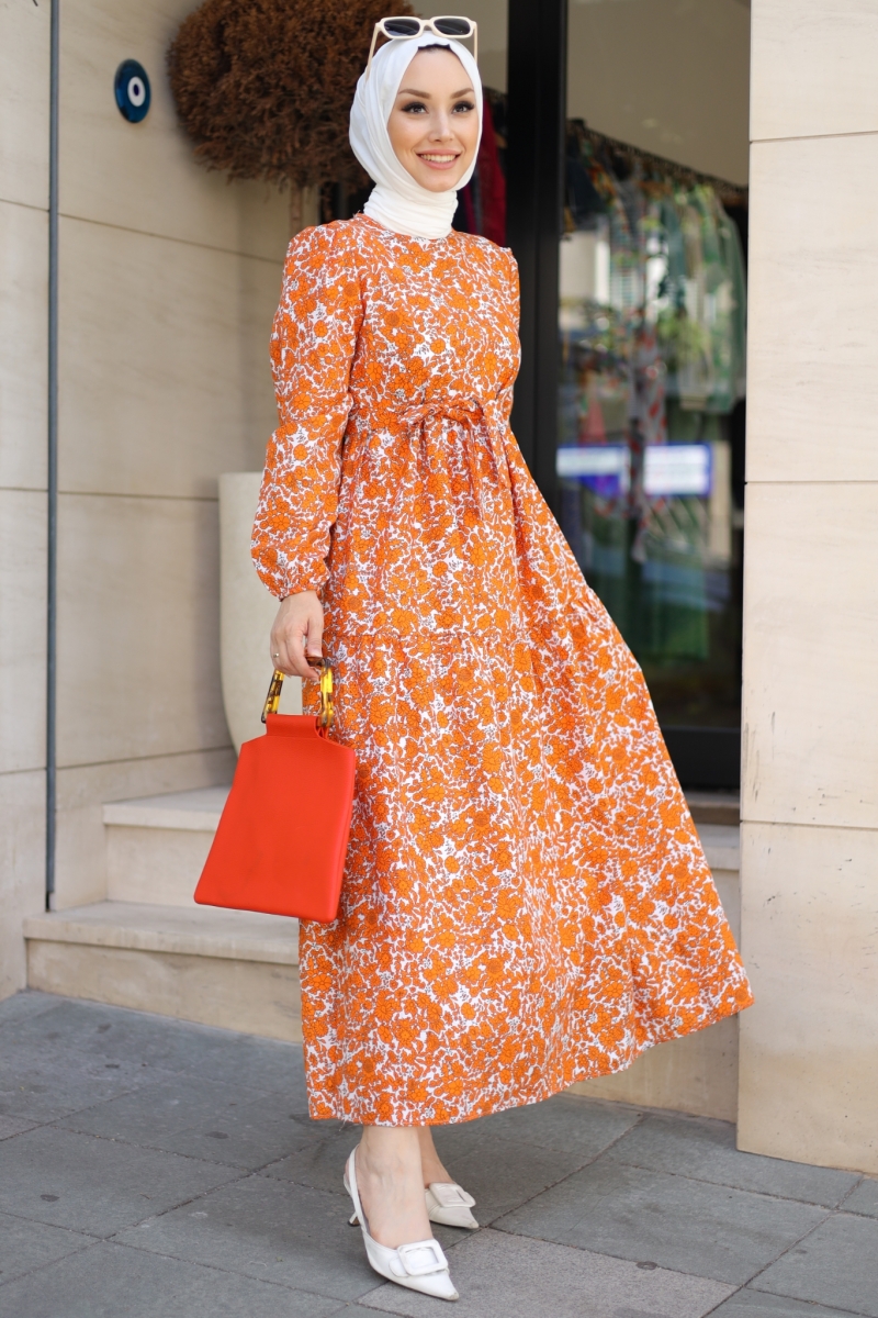 İvya Turuncu Elbise