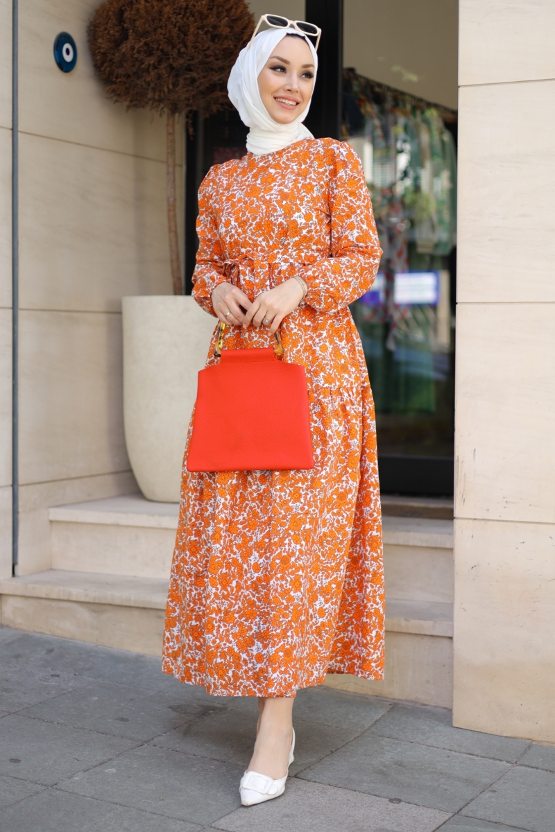 İvya Turuncu Elbise