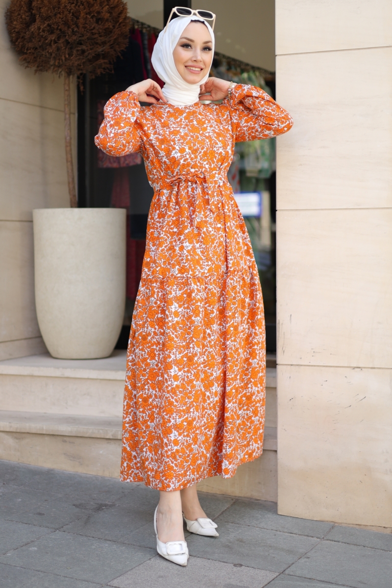 İvya Turuncu Elbise