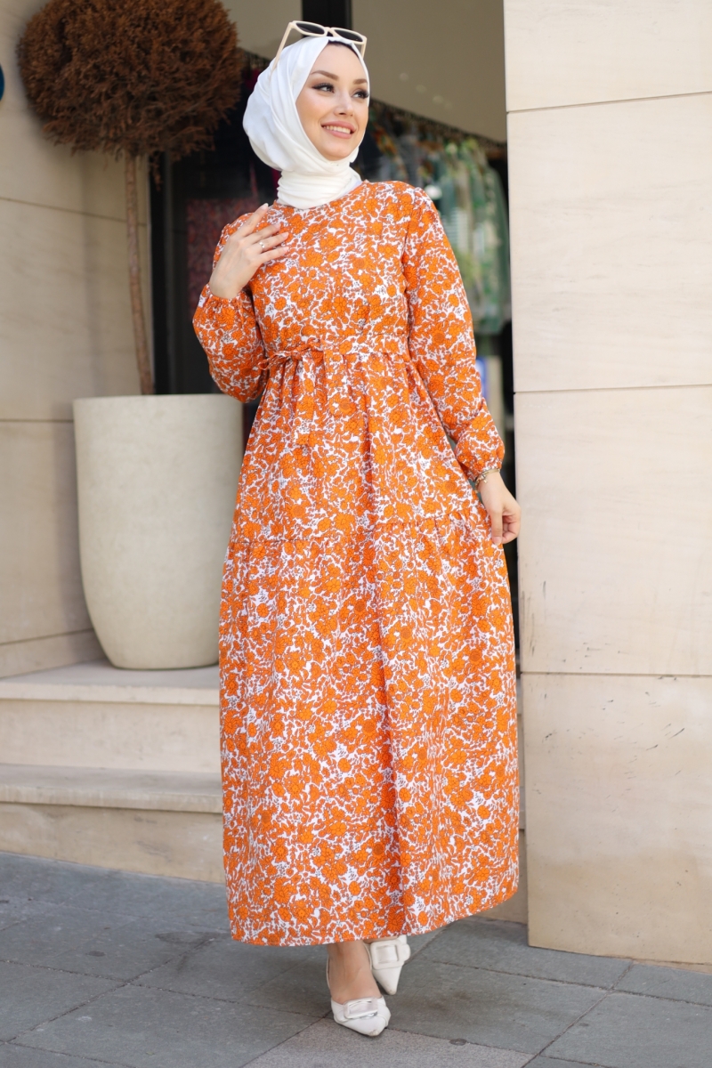 İvya Turuncu Elbise